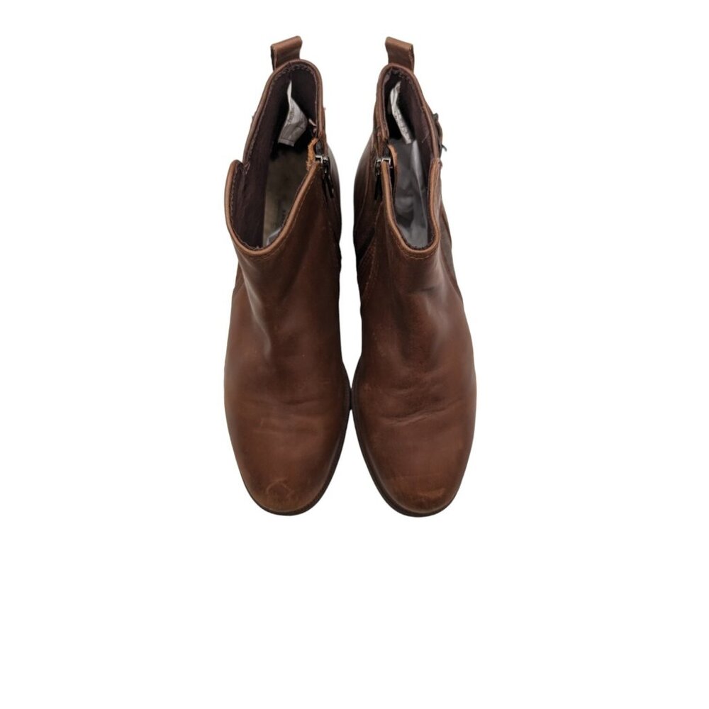 UGG Demi Ankle Boots Size 8 Chestnut Brown Leather Upper Sherpa Lined Shoes - Picture 7 of 9